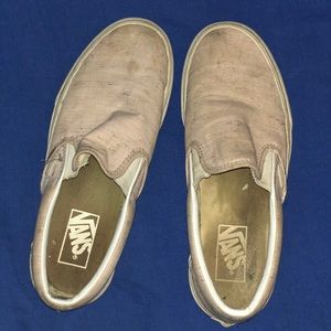 pink confetti style slip on vans